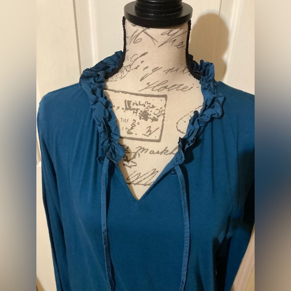 NWOT Ladies Size XL 18/20 Lands End Long sleeve Blouse - Picture 2 of 12